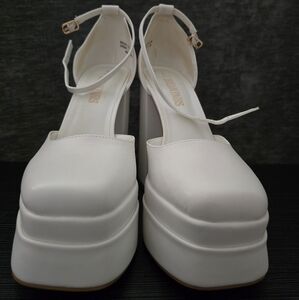 Dream Pairs White Platform Heels